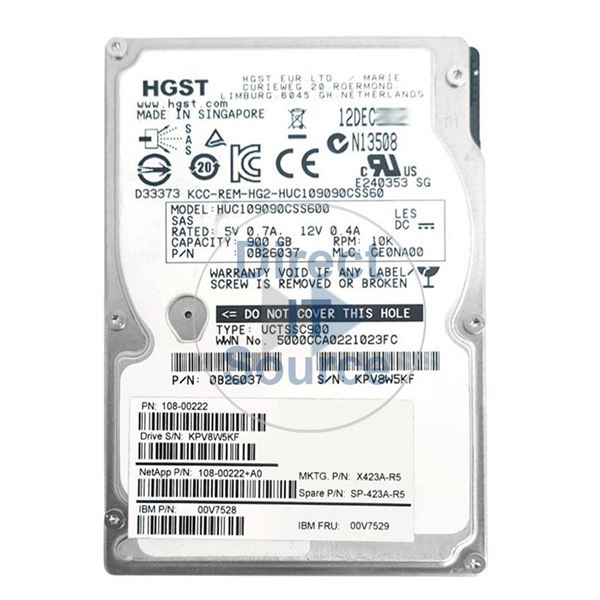 Hitachi 0B26037 - 900GB 10K SAS 6.0Gbps 2.5