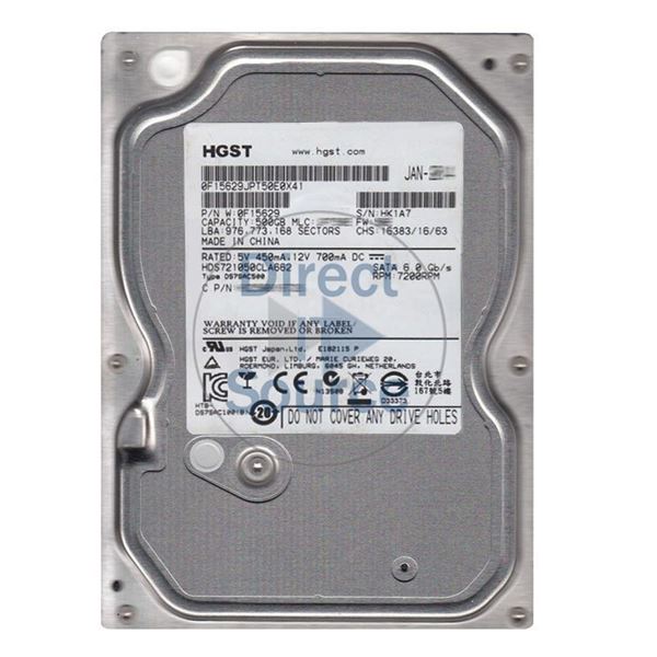 Hitachi 0F15629 - 500GB 7.2K SATA 6.0Gbps 3.5Inch 16MB Cache Hard