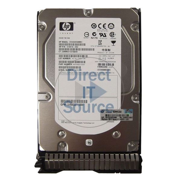 HP 516810-002 - 450GB 15K SAS 6.0Gbps 3.5