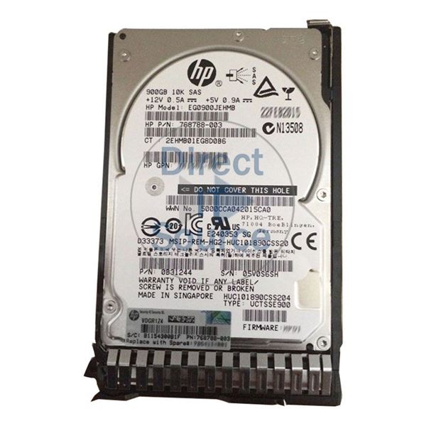HP 768788-003 - 900GB 10K SAS 12.0Gbps 2.5