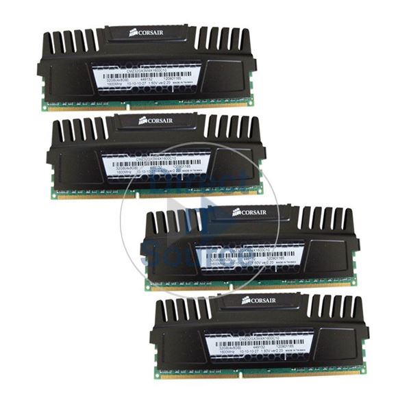 Corsair CMZ32GX3M4X1600C10 - 32GB 4x8GB DDR3 PC3-12800 240-Pins Memory