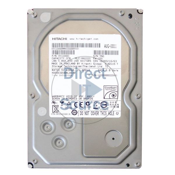 Hitachi HDS5C3030ALA630 - 3TB 5.7K SATA 6.0Gbps 3.5Inch 32MB Cache Hard  Drive