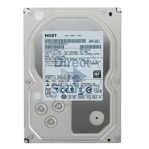 Hitachi HDS724040ALE640 - 4TB 7.2K SATA 6.0Gbps 3.5Inch 64MB Cache Hard  Drive