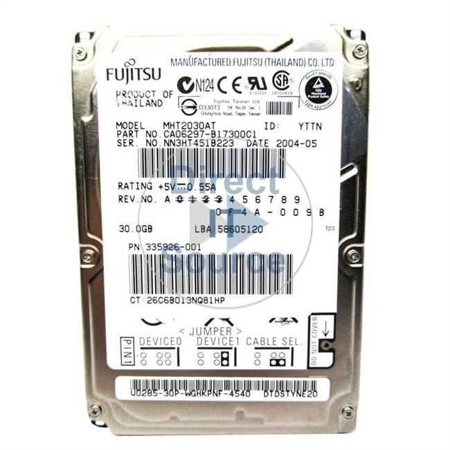 Fujitsu MHT2030AT - 30GB 4200RPM 2.5Inch IDE Hard Drive