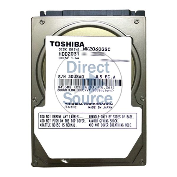 Toshiba MK2060GSC - 200GB 4.2K SATA 1.5Gbps 2.5