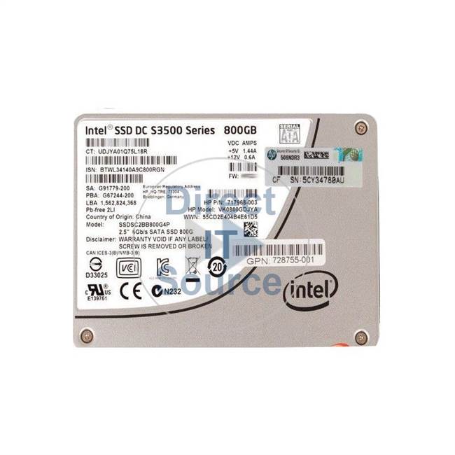 Intel SSDSC2BB800G4P - 800GB SATA 2.5