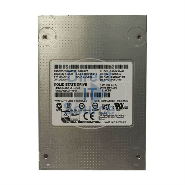 Toshiba THNSNJ512GCSU - 512GB SATA 2.5