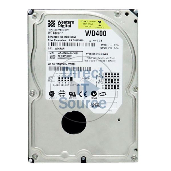 WD WD400AB-00CMB0 - 40GB 5.4K IDE 3.5