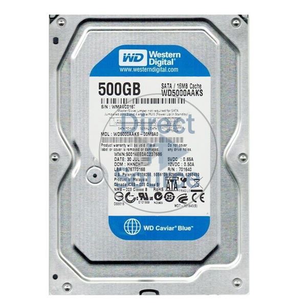 WD WD5000AAKS-00M9A0 - 500GB 7.2K SATA 3.0Gbps 3.5" 16MB Hard Drive